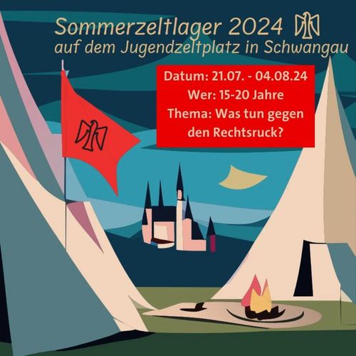 Auf geht's ins Sommerzeltlager nach Schwangau für Jugendliche und junge Erwachsene von 15-20 Jahre! 
Am 21.07.24 machen...